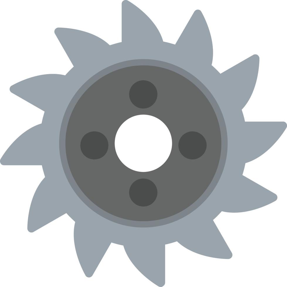 icono plano de sierra circular vector