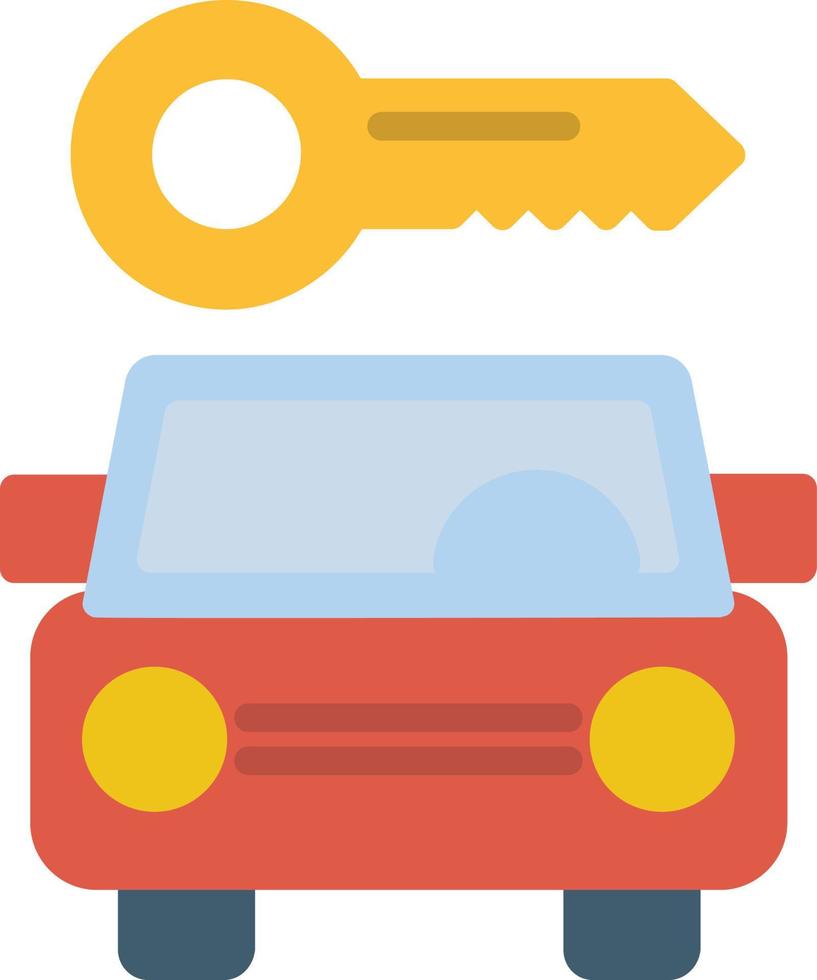 icono plano de alquiler de coches vector