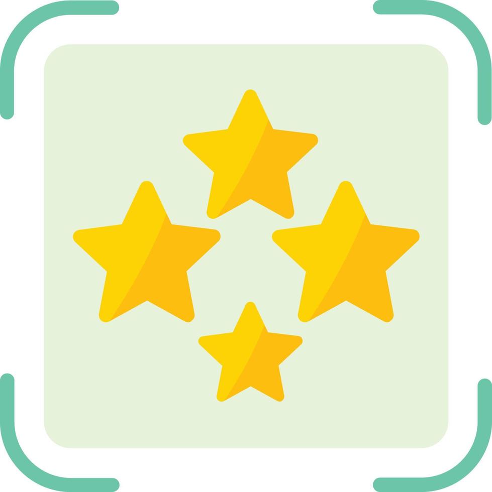 Four Stars Flat Icon vector