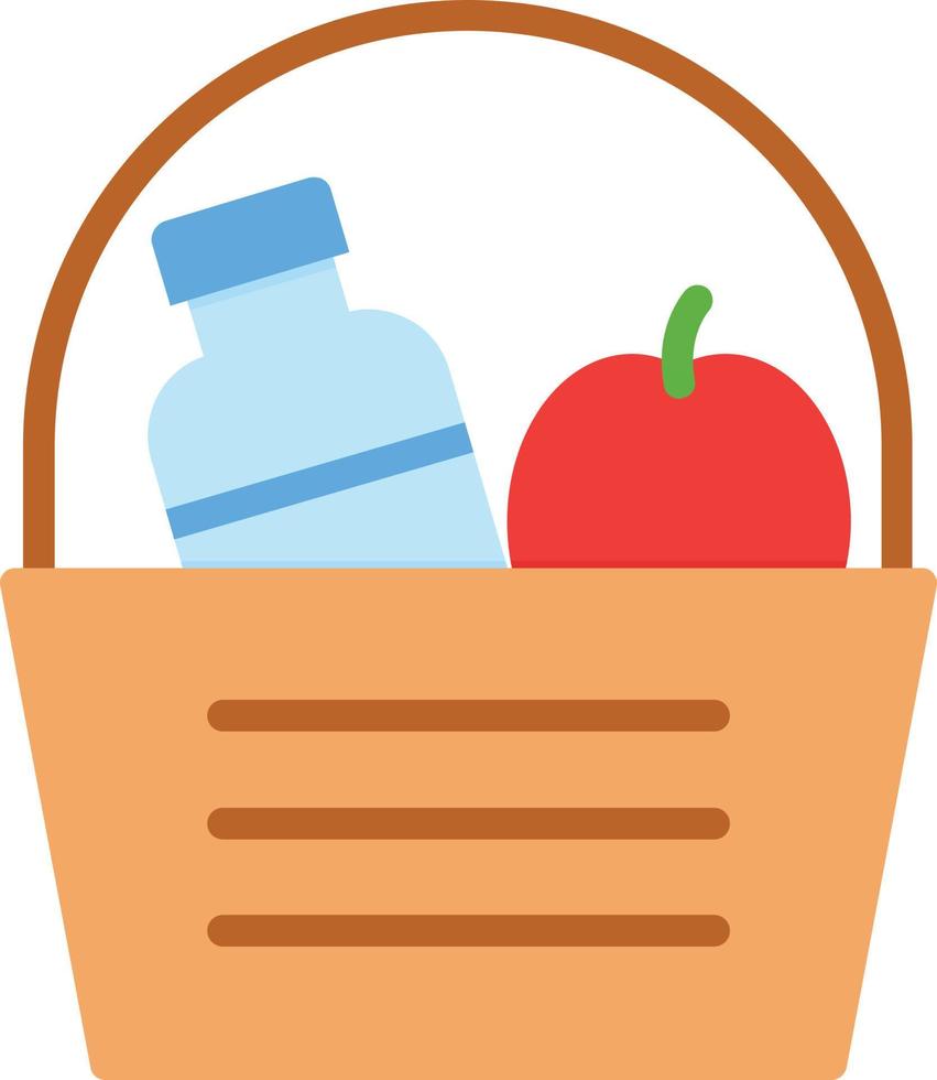 Picnic Basket Flat Icon vector