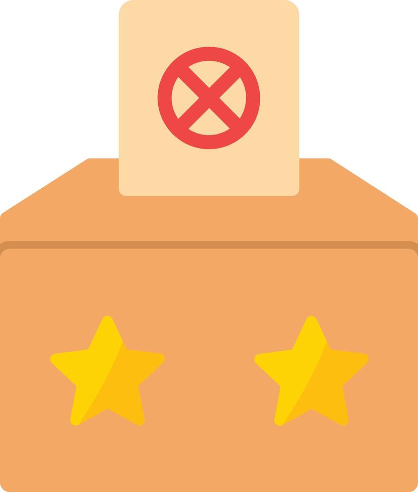 icono plano de caja de votación vector