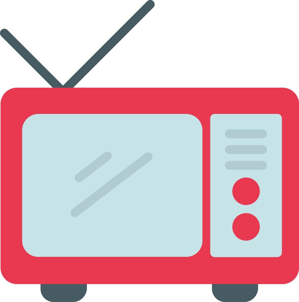 Old Tv Flat Icon vector