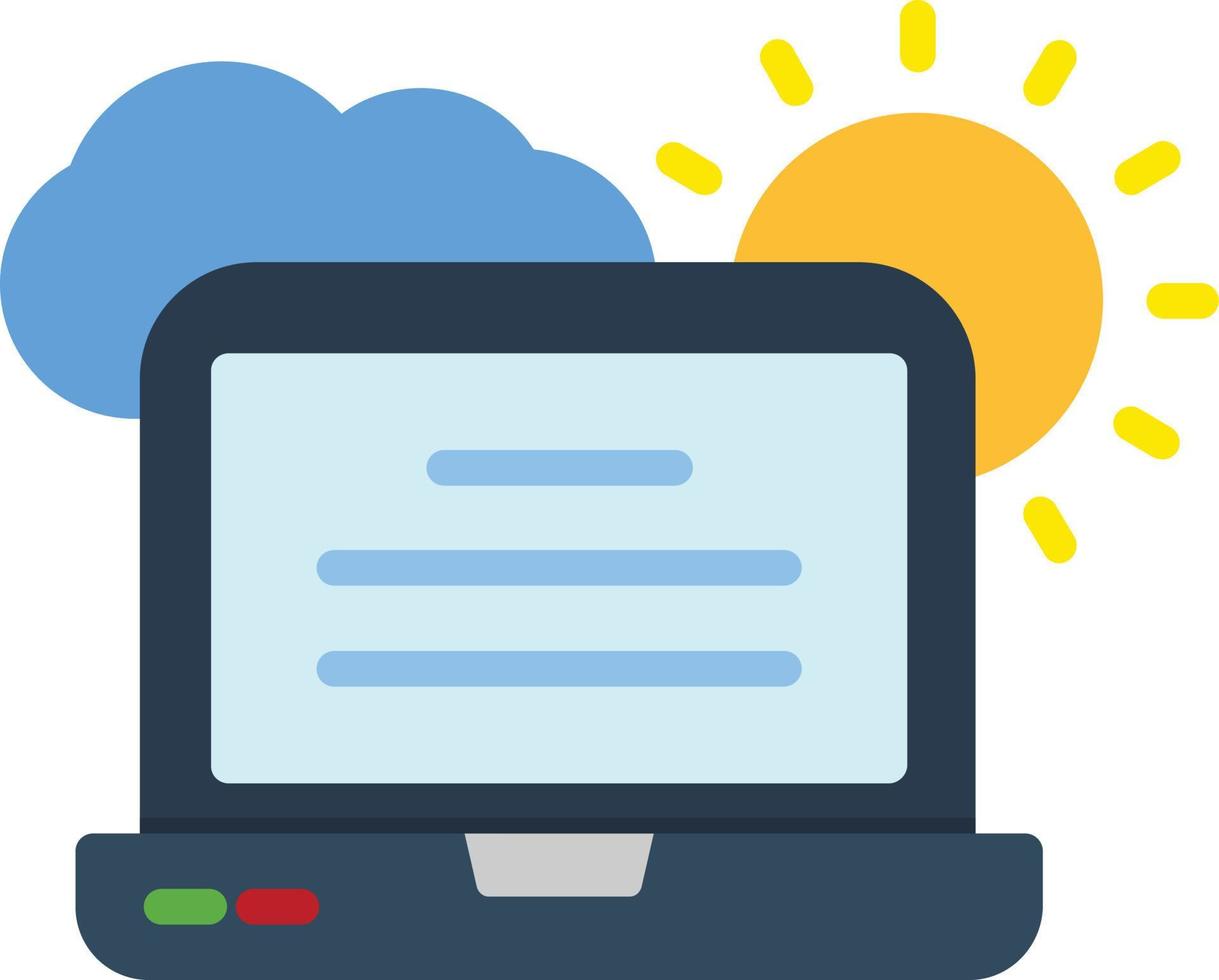 Digital Nomad Flat Icon vector