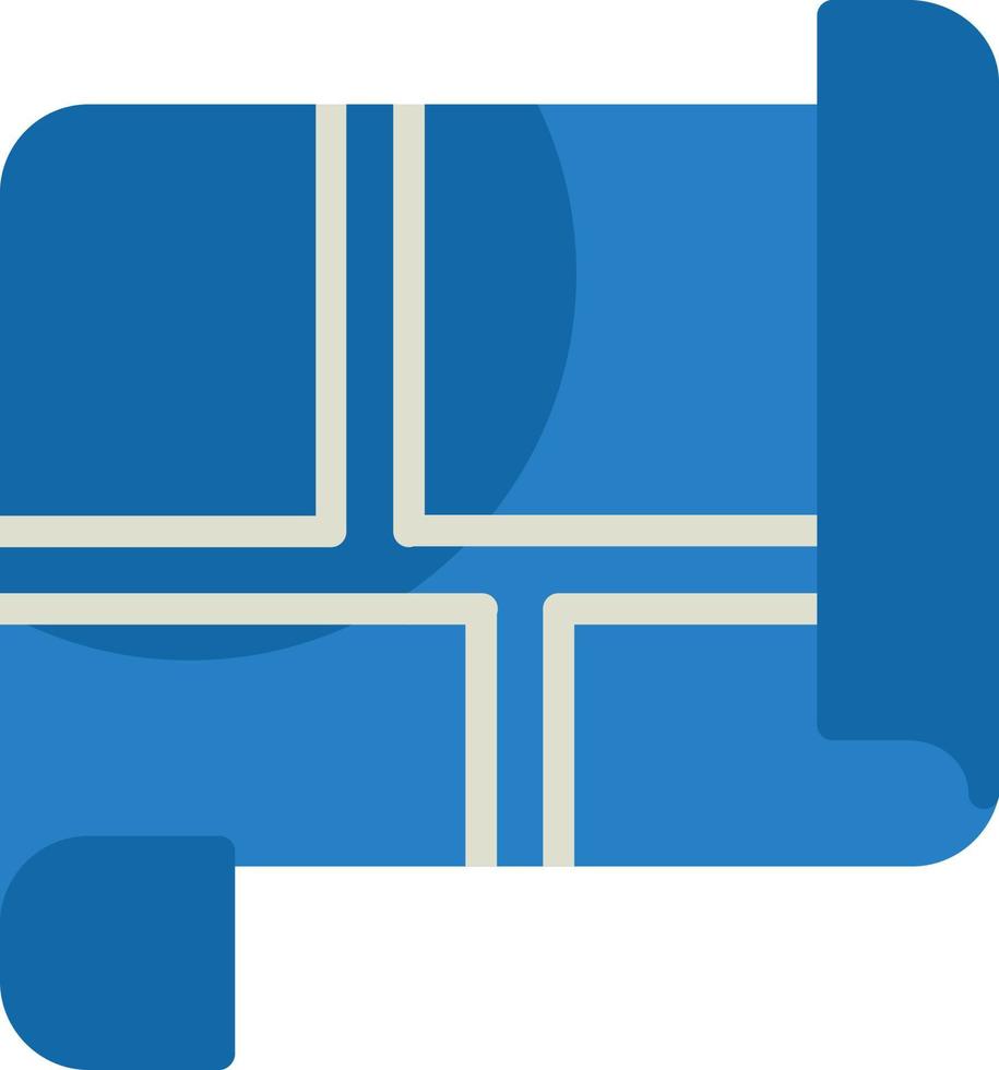 Blueprint Flat Icon vector