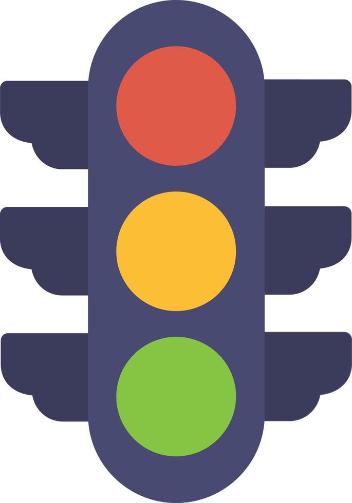 Traffic Light Flat Icon vector