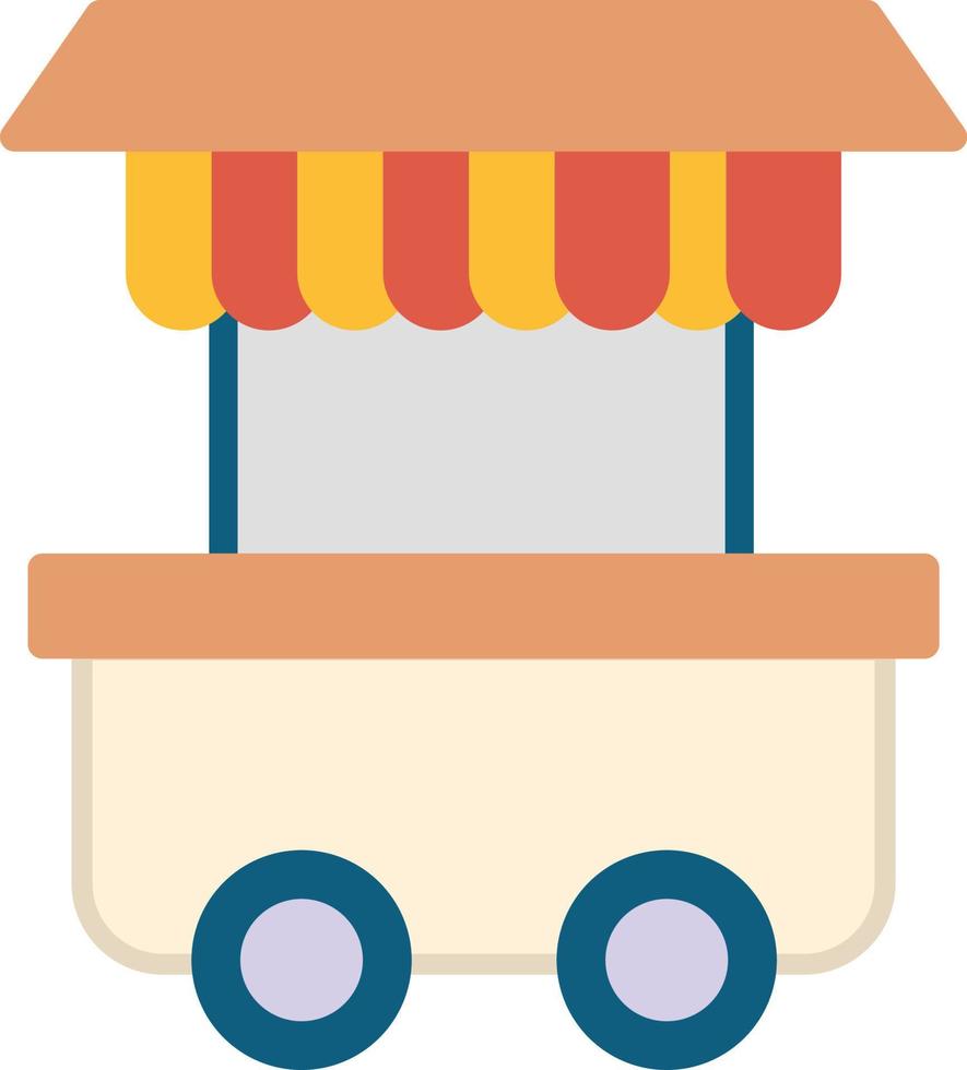 Food Trolley Flat Icon vector