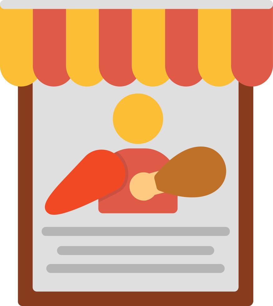 Butcher Shop Flat Icon vector