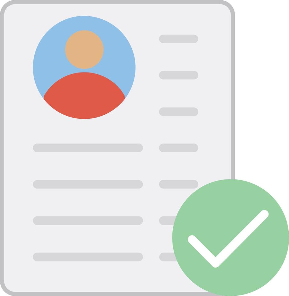 Approved Flat Icon vector