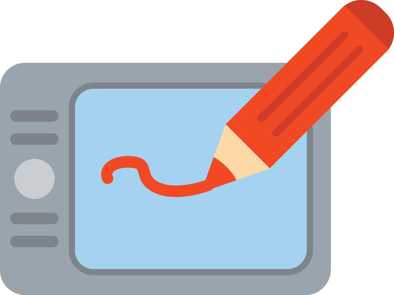 Graphic Tablet Flat Icon vector