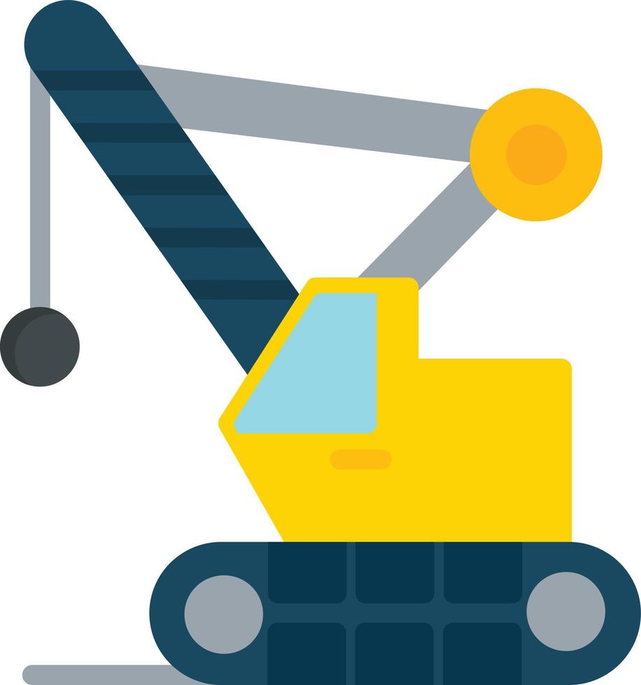 Demolition Machine Flat Icon vector