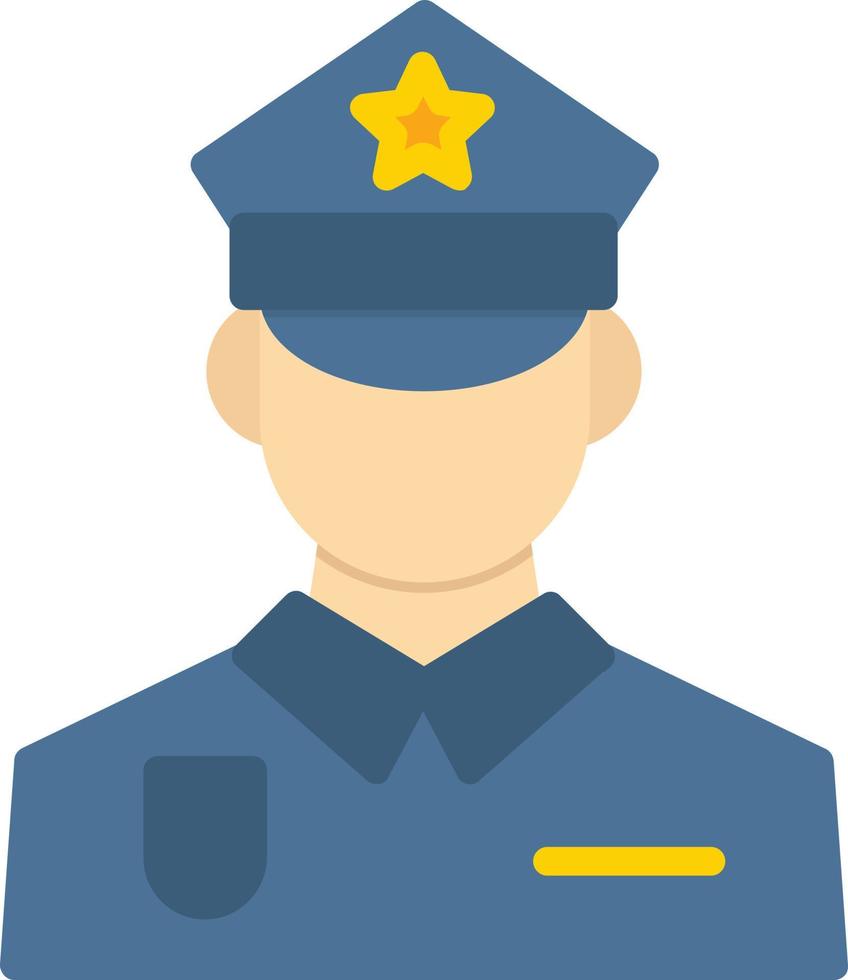 Police Man Flat Icon vector