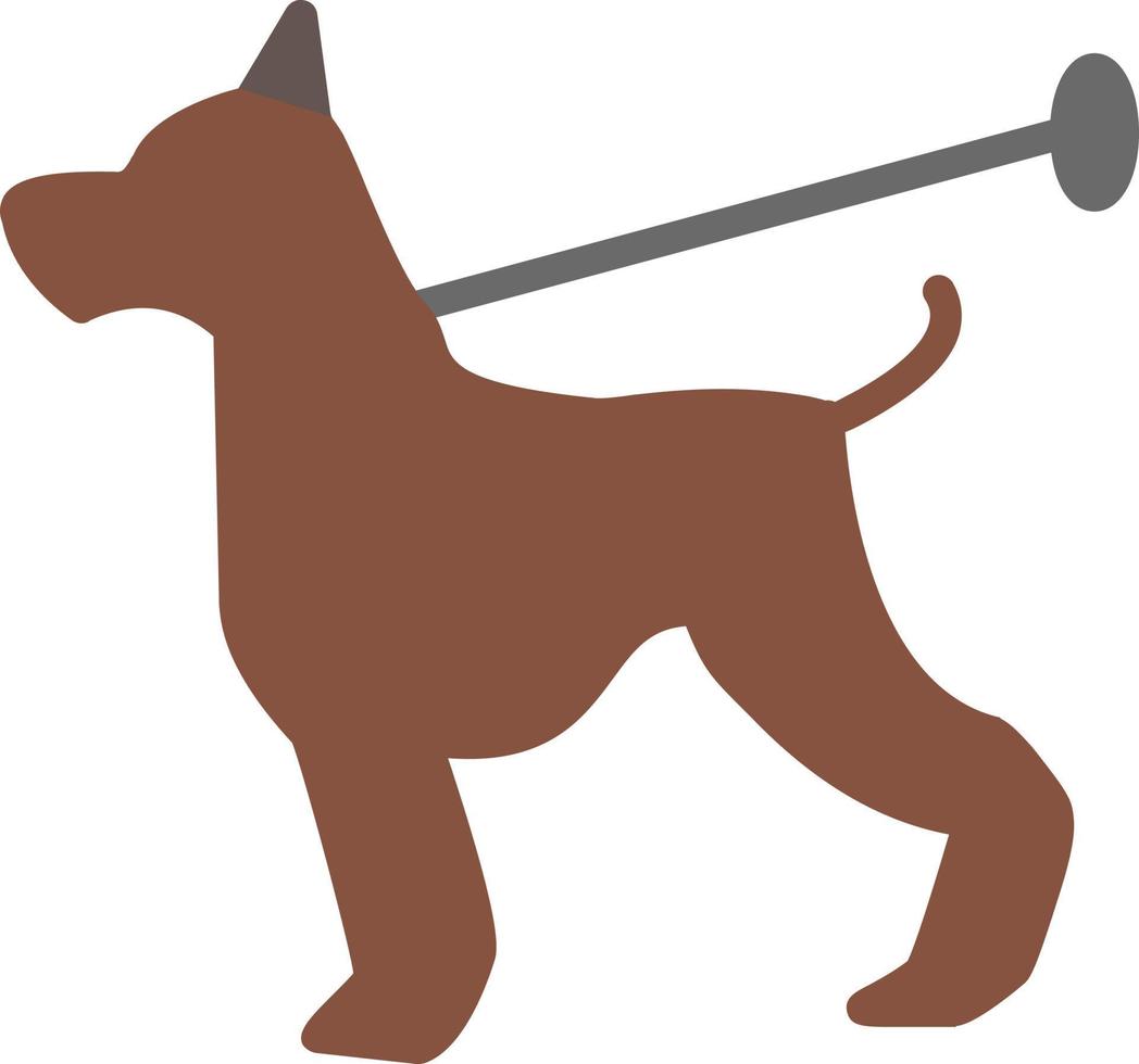 perro caminando icono plano vector