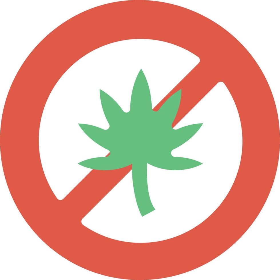No Drugs Flat Icon vector