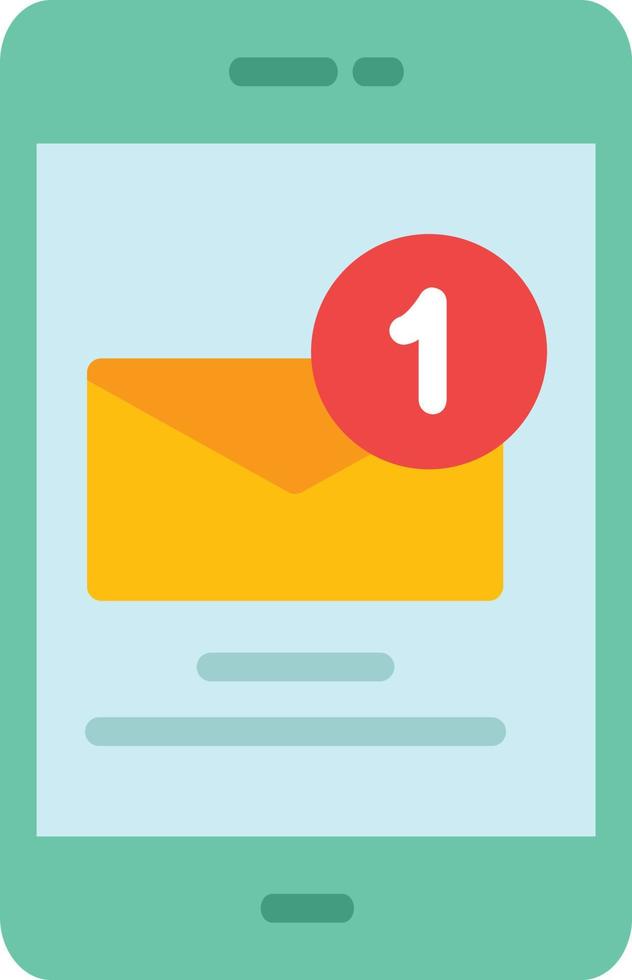 Incoming Message Flat Icon vector