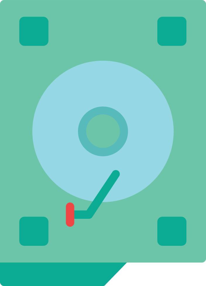 icono plano del disco duro vector