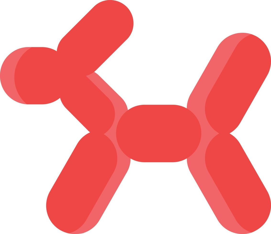 Balloon Dog Flat Icon vector