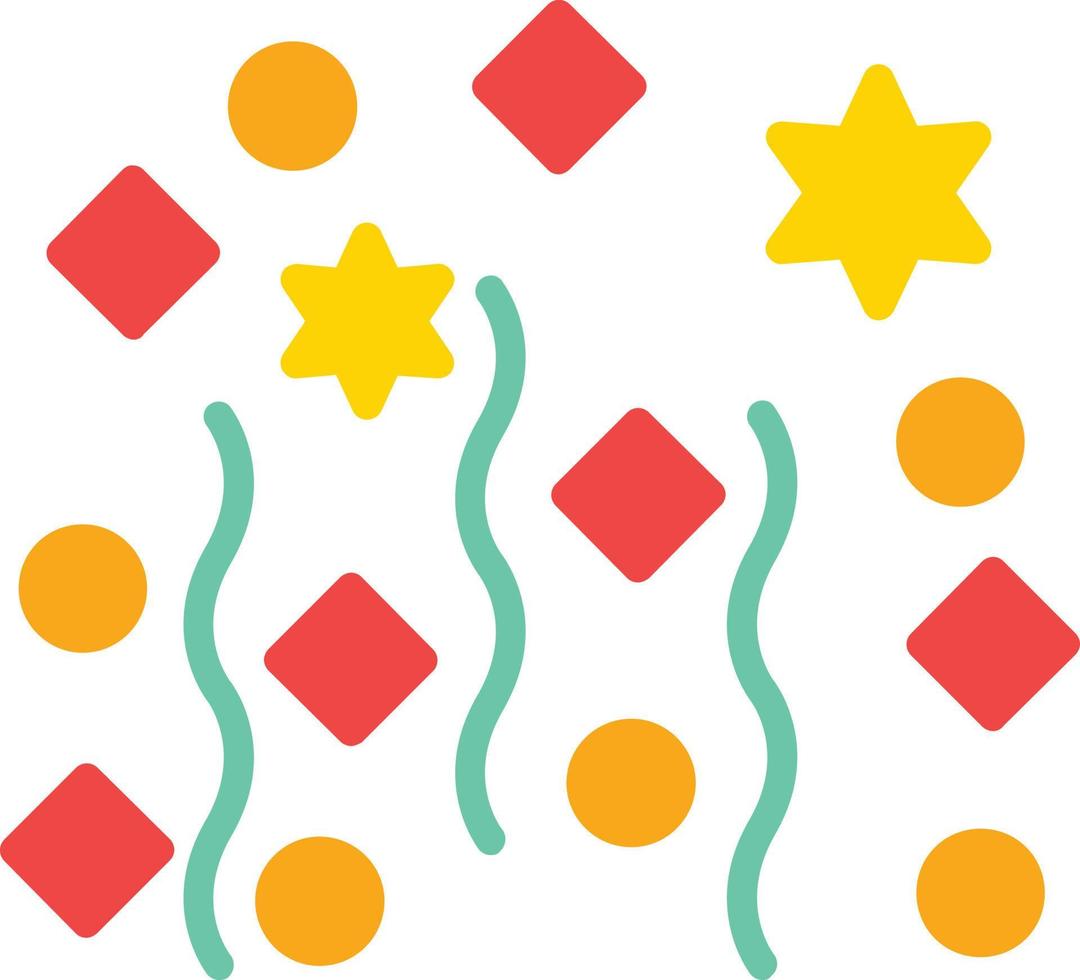 Confetti Flat Icon vector