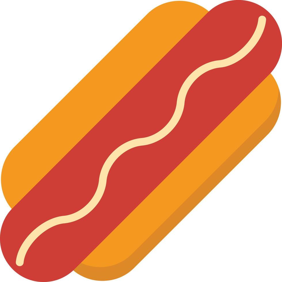 Hot Dog Flat Icon vector