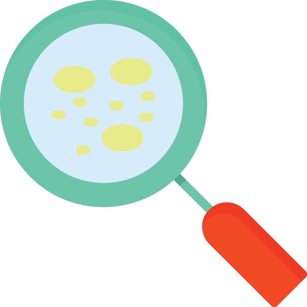 icono plano de microbiología vector