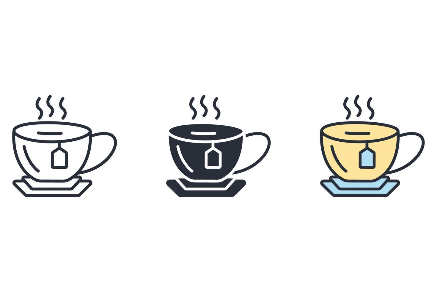 taza iconos símbolo vector elementos para infografía web