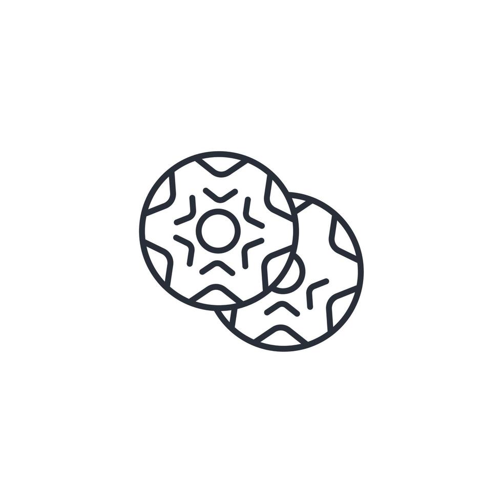 donut iconos símbolo elementos vectoriales para infografía web vector