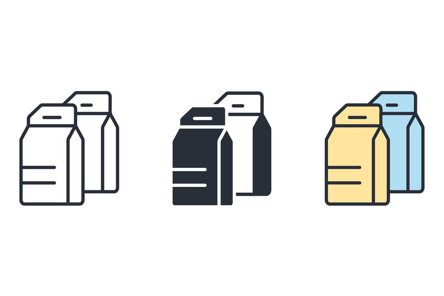 Milk icons  symbol vector elements for infographic web