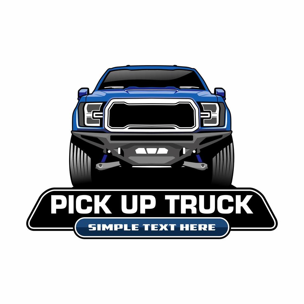 pick up truck auto detallando tuning servicio ilustración diseño vector