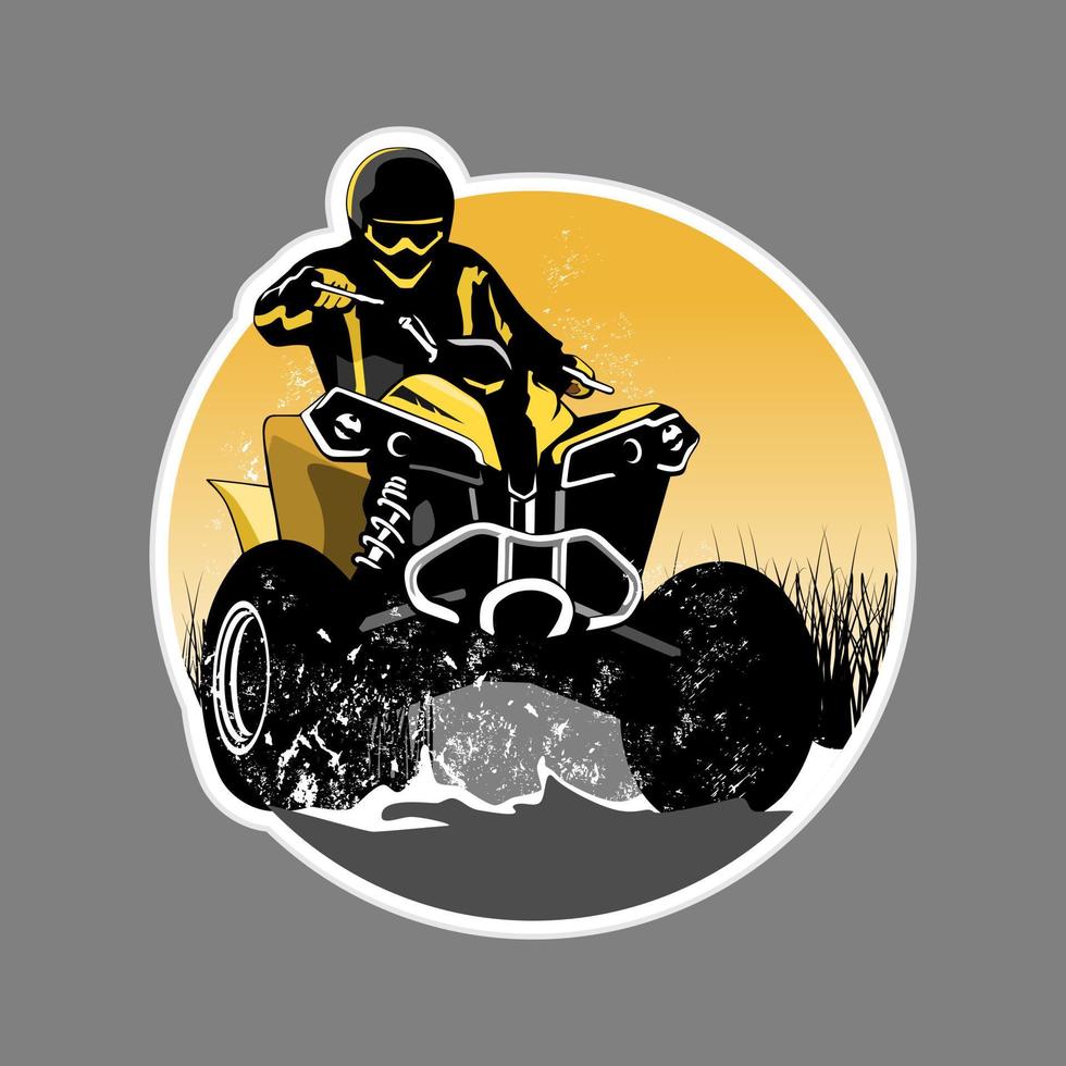 vector de diseño de ilustración de estilo libre atv