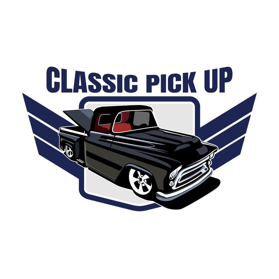 CLASSIC PICK UP ILLUSTRATION DESIGN VECTOR