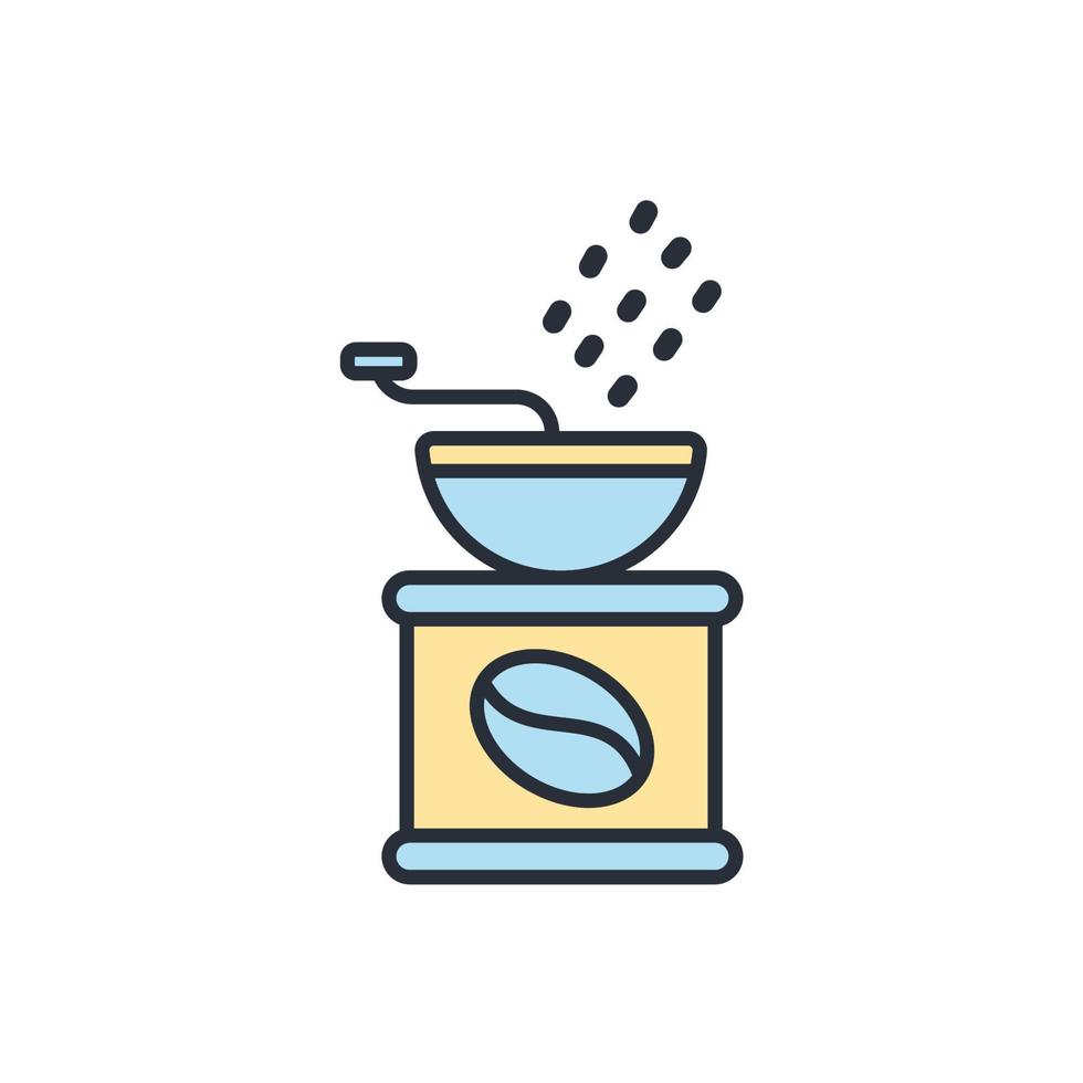 Coffee grinder icons  symbol vector elements for infographic web