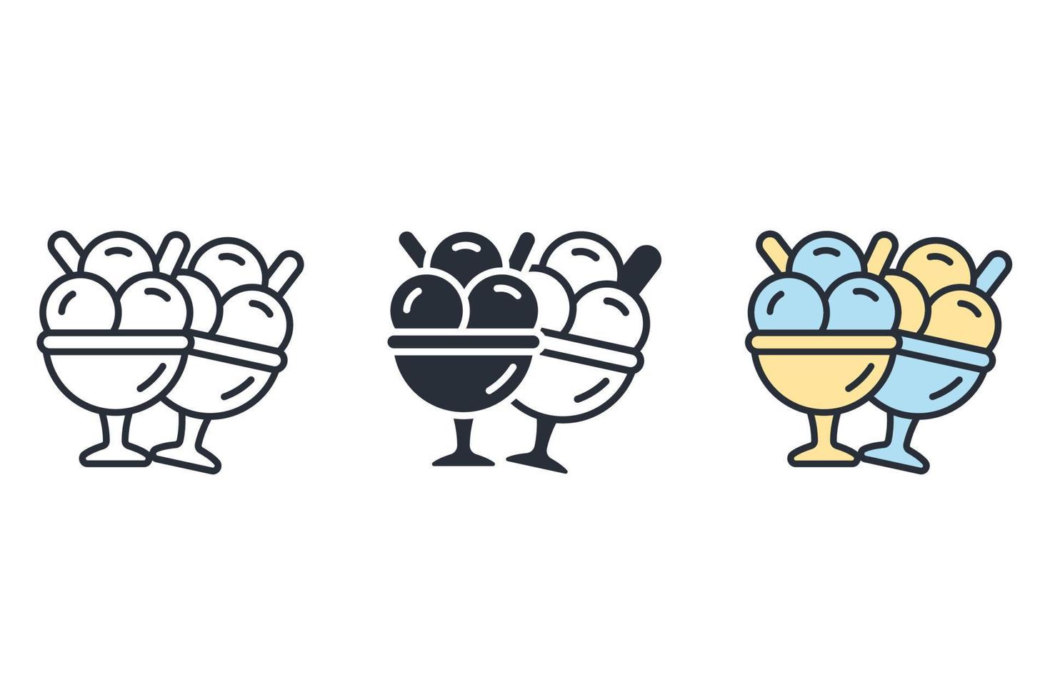 ice cream icons  symbol vector elements for infographic web