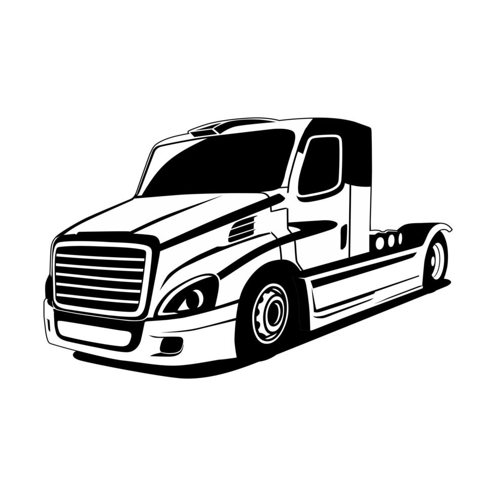 vector de diseño de ilustración de camión semi