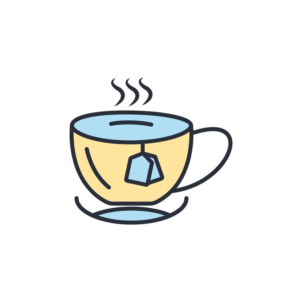 iconos de té símbolo elementos vectoriales para web infográfico vector