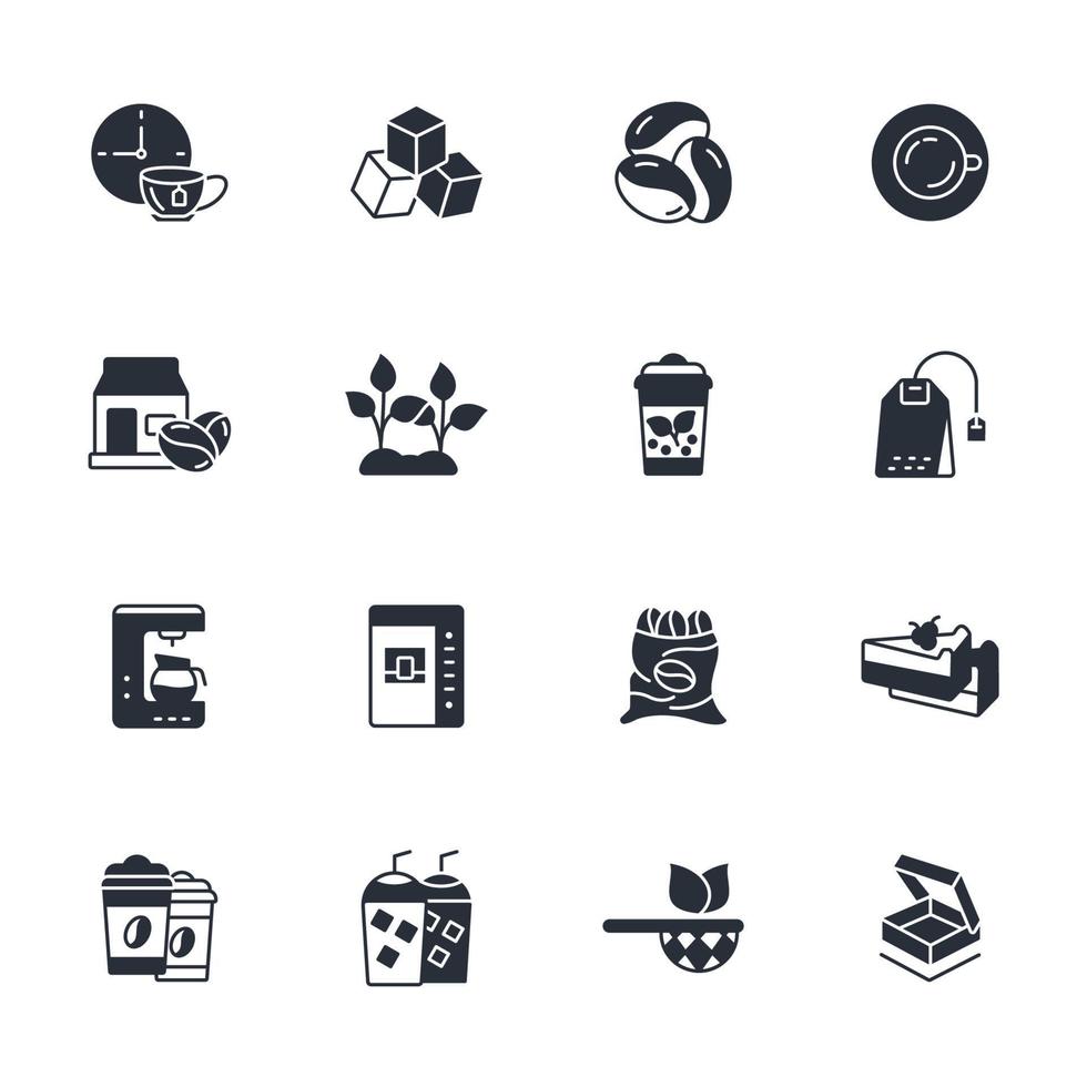 tea coffee shop icons set . tea coffee shop pack symbol vector elements for infographic web