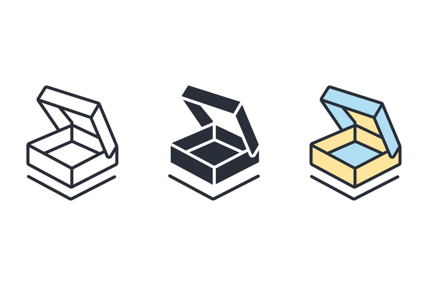 packaging icons  symbol vector elements for infographic web