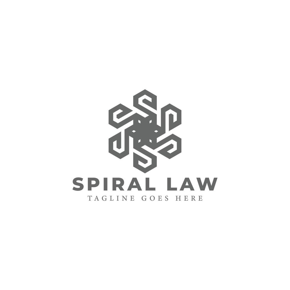Abstract initial letter SL or LS logo in black-grey color isolated in white background applied for law firm logo also suitable for the brands or companies have initial name LS or SL. vector