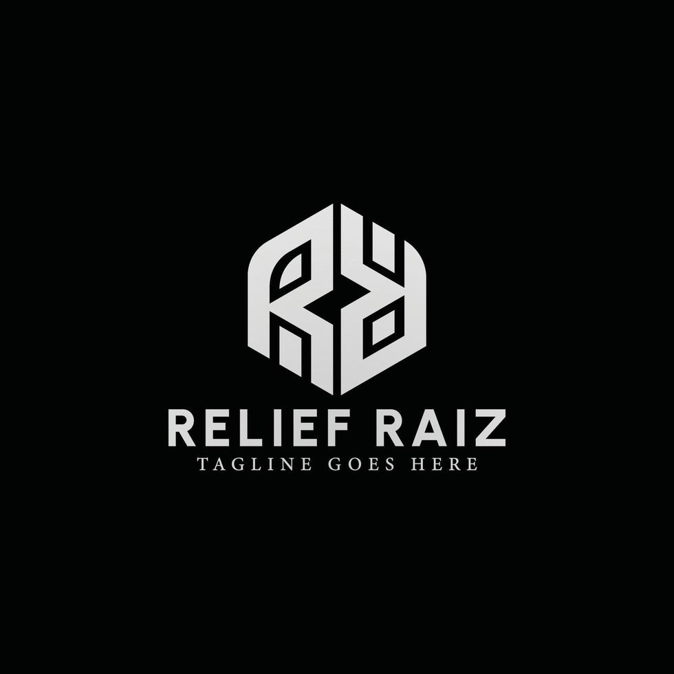 Abstract initial letter RR or R logo in silver color isolated in black background applied for poker lifestyle content logo also suitable for the brands or companies have initial name R or RR. vector