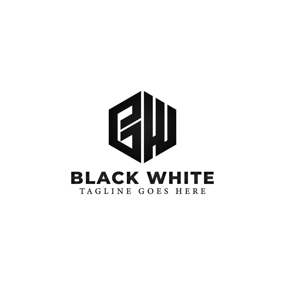 Abstract initial letter BW or WB logo in black color isolated in white background applied for boutique insurance company logo also suitable for the brands or companies have initial name WB or BW. vector