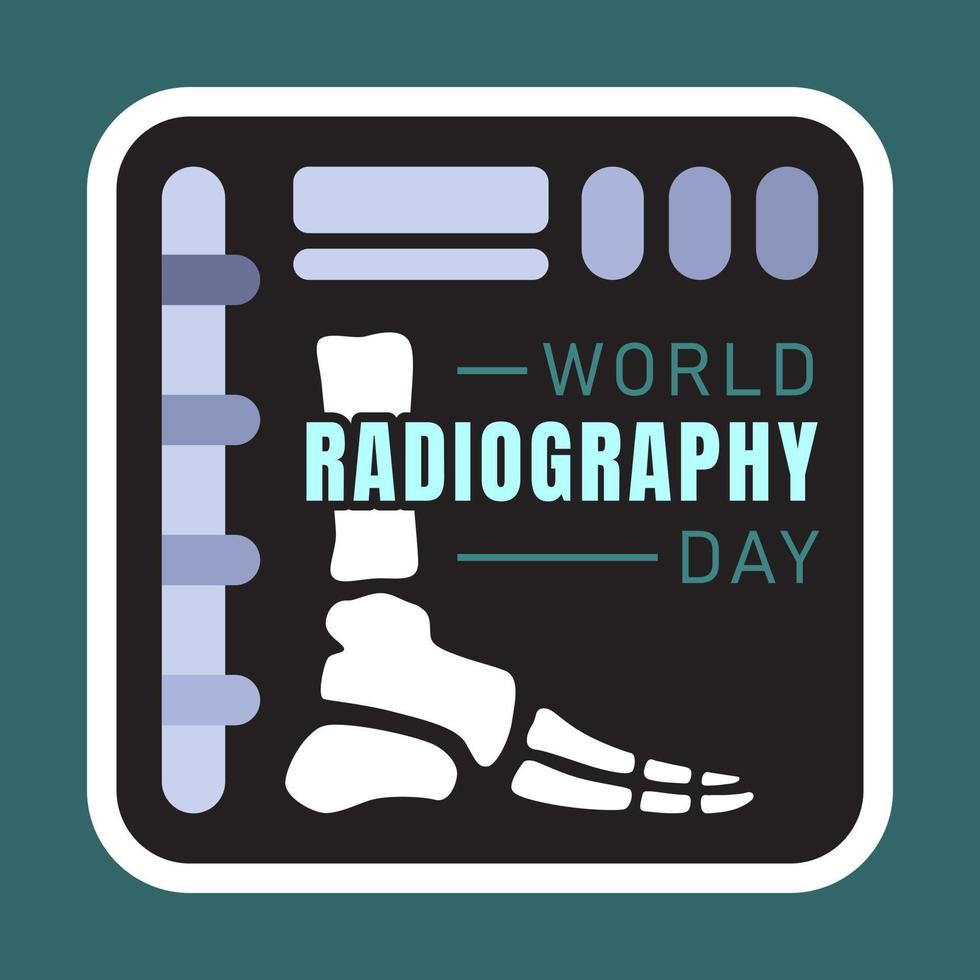 ilustración plana del día mundial de la radiografía vector