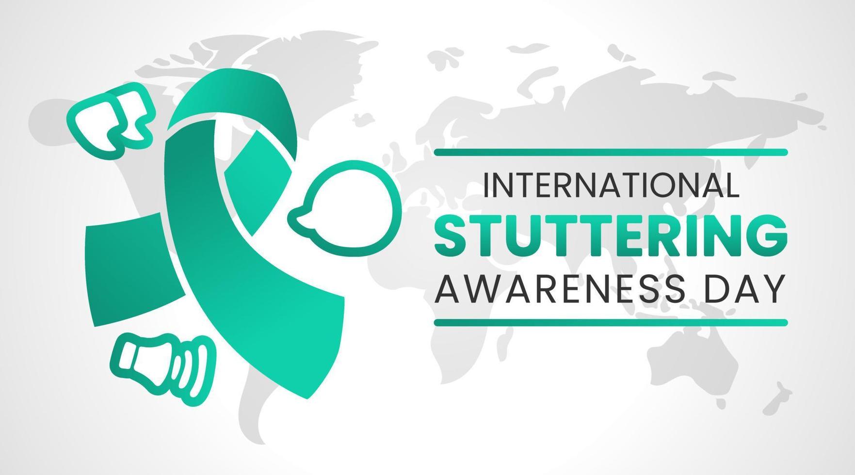 International Stuttering Awareness Day Concept vector