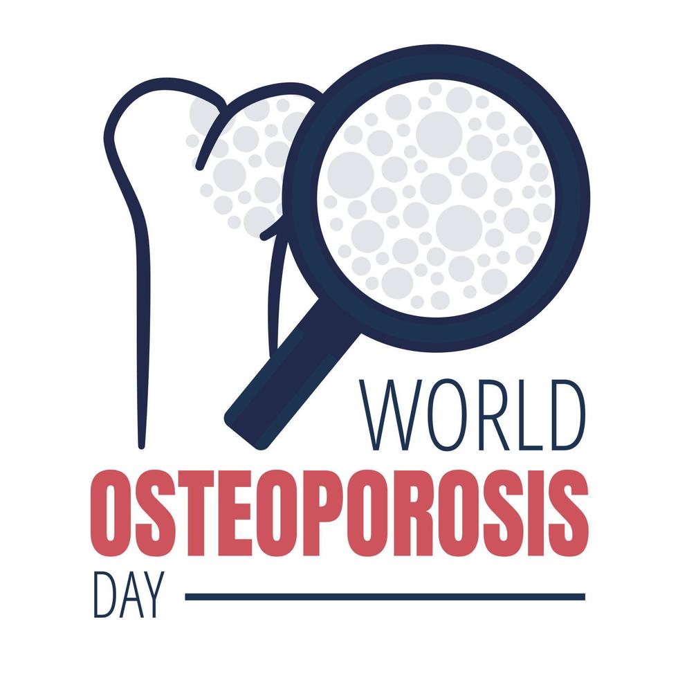 ilustración del concepto del día mundial de la osteoporosis 3 vector