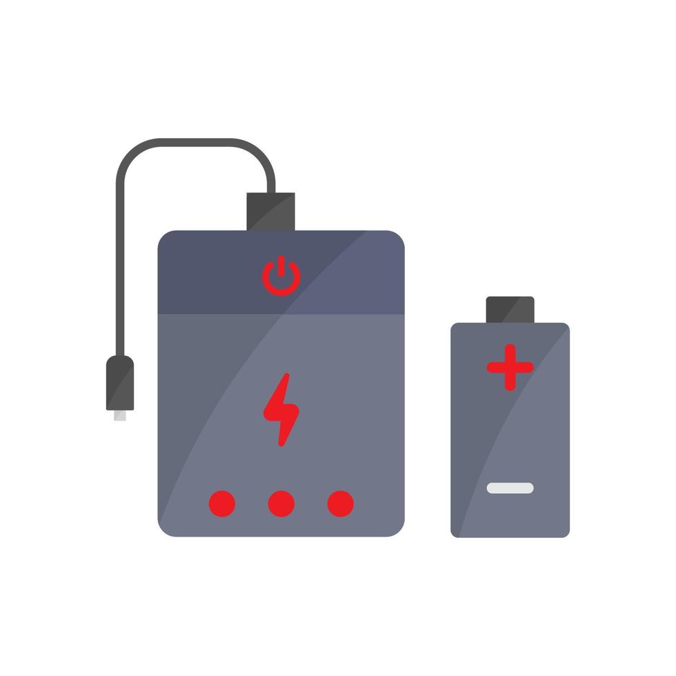 Power bank icon, battery. Icon related to electronic, technology. Flat icon style. Simple design editable vector