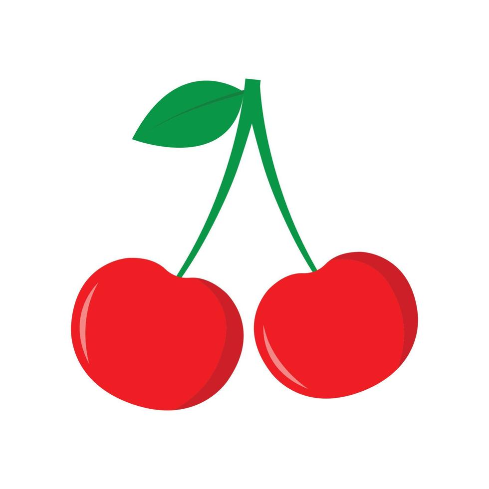 plantilla de diseño de vector de icono de fruta de cereza