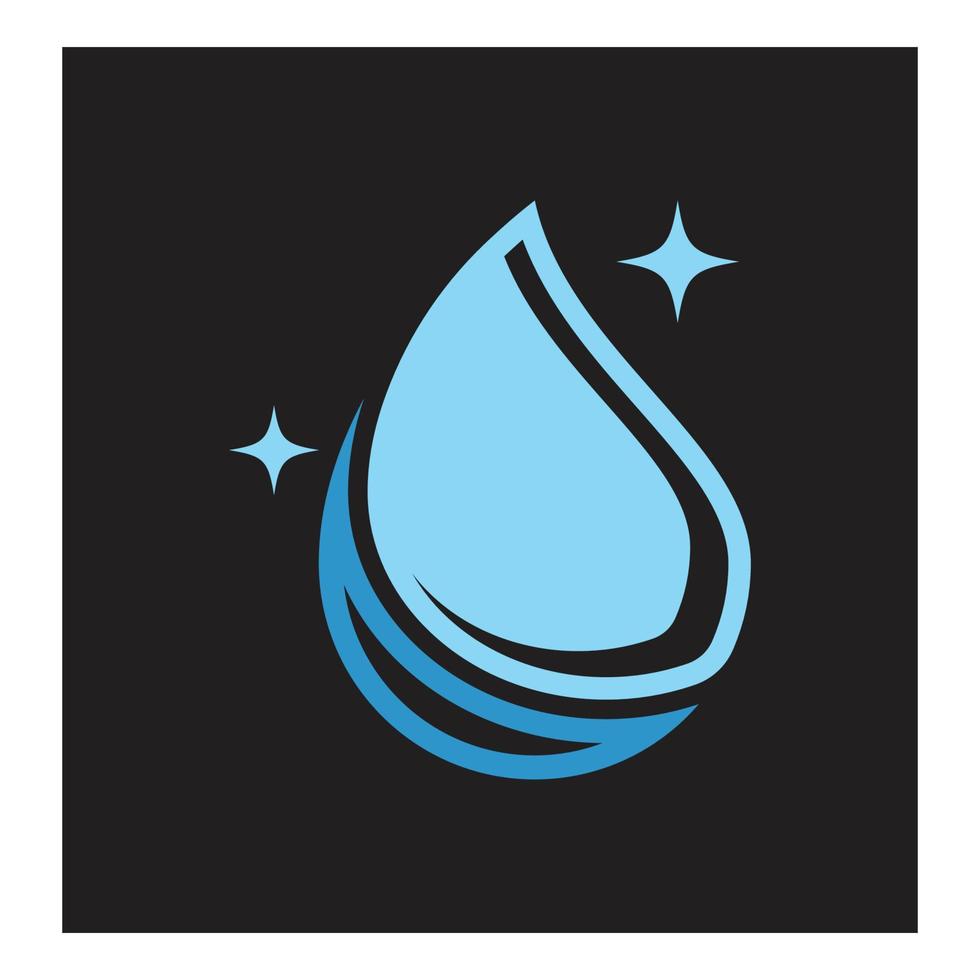 Water drop illustration logo vector design