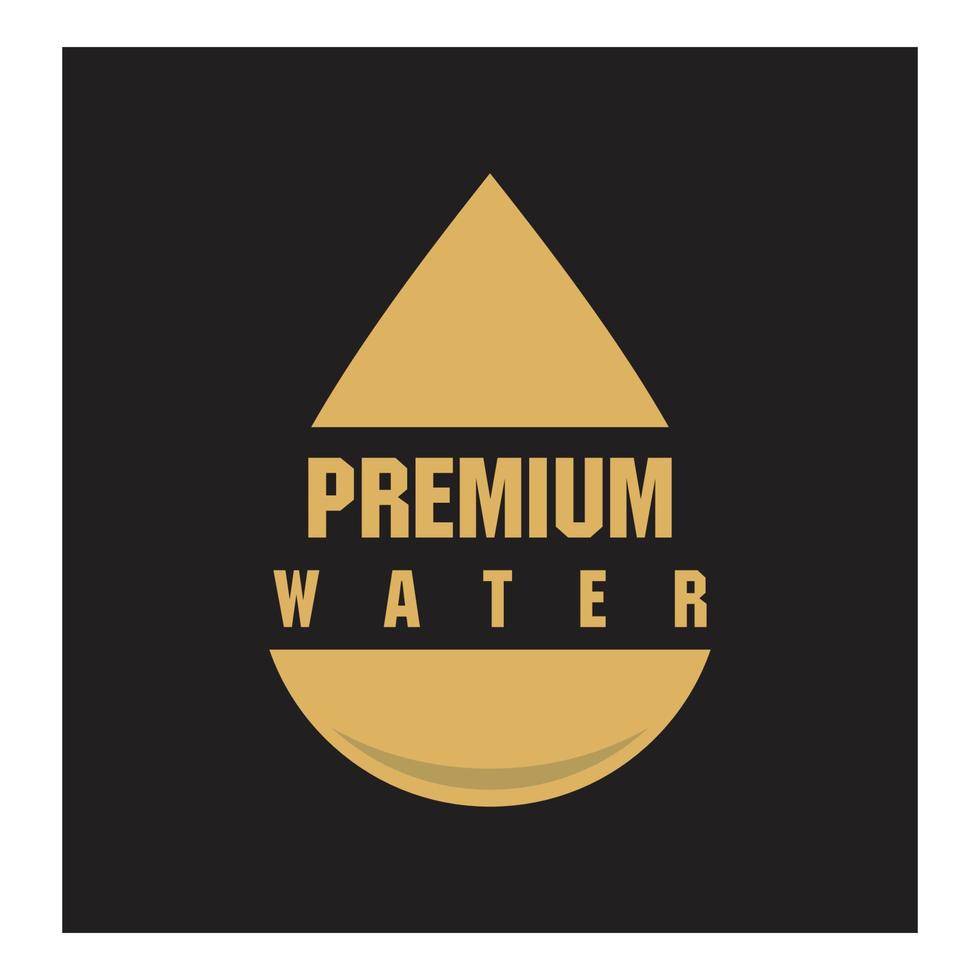 Water drop illustration logo vector design