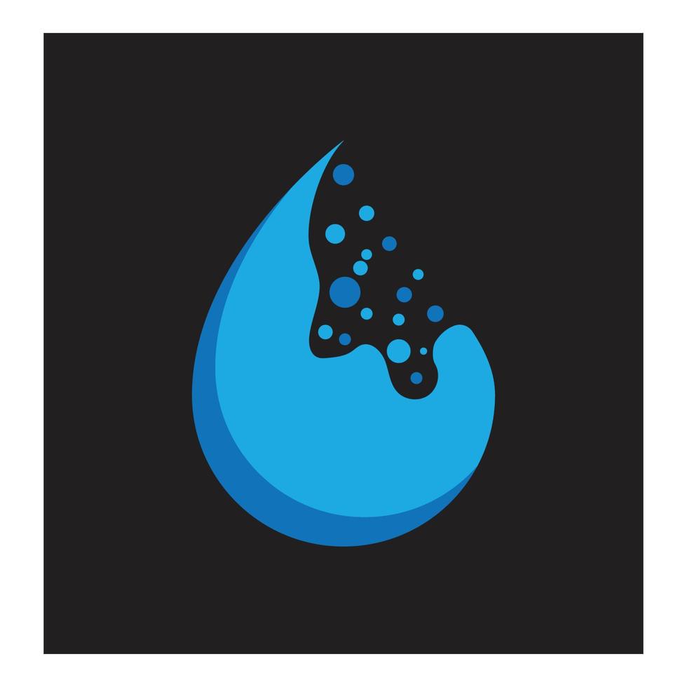 Water drop illustration logo vector design