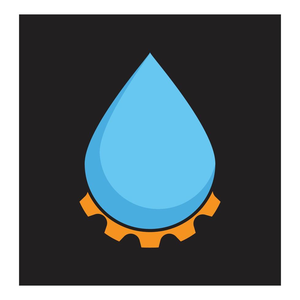 Water drop illustration logo vector design