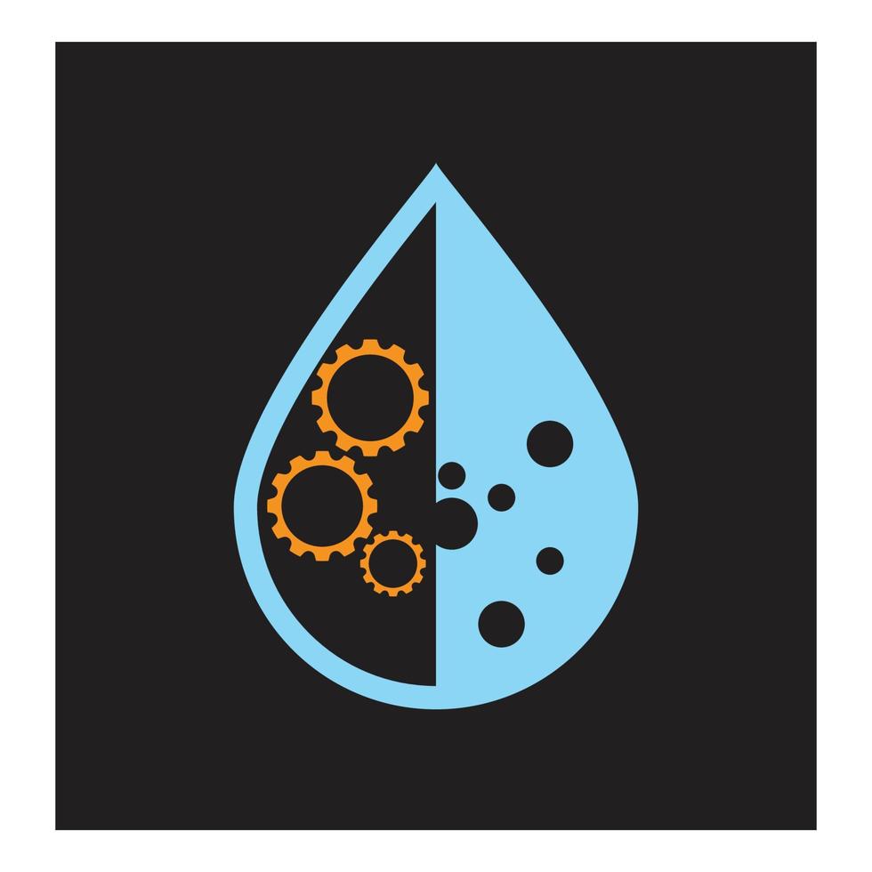 Water drop illustration logo vector design