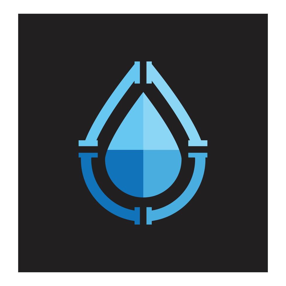 Water drop illustration logo vector design