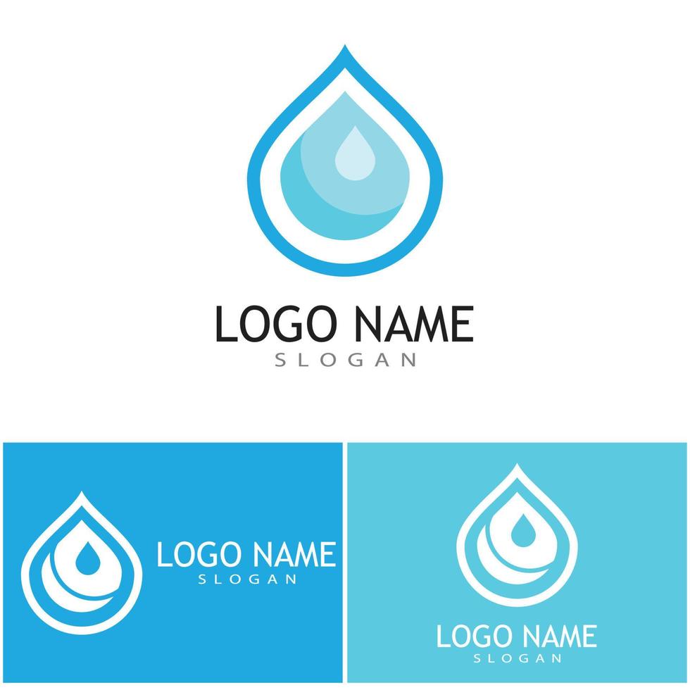 Water drop illustration logo vector design